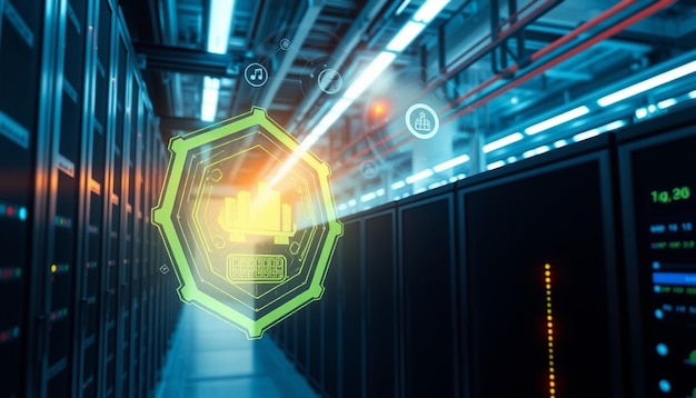 sicheres Datenzentrum mit moderner Technologie und Sicherheitsinfrastruktur